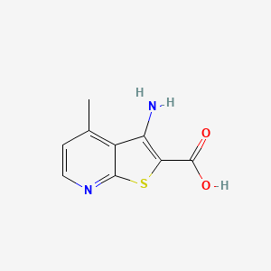 molecular formula C9H8N2O2S B11806495 3-Amino-4-methylthieno[2,3-b]pyridine-2-carboxylic acid 