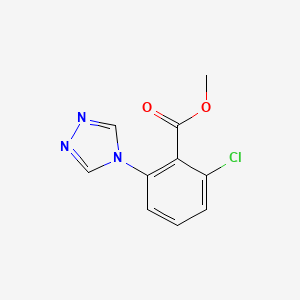 molecular formula C10H8ClN3O2 B11806514 Methyl 2-chloro-6-(4H-1,2,4-triazol-4-yl)benzoate 