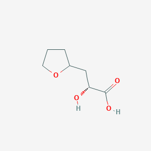 molecular formula C7H12O4 B11806521 (2R)-2-Hydroxy-3-(tetrahydrofuran-2-yl)propanoic acid 