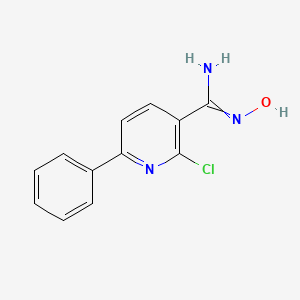 molecular formula C12H10ClN3O B11806543 2-chloro-N'-hydroxy-6-phenylpyridine-3-carboximidamide 