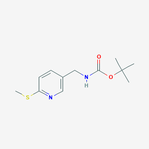 molecular formula C12H18N2O2S B11806556 tert-Butyl ((6-(methylthio)pyridin-3-yl)methyl)carbamate 