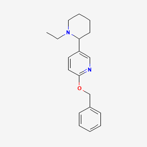molecular formula C19H24N2O B11806577 2-(Benzyloxy)-5-(1-ethylpiperidin-2-yl)pyridine 