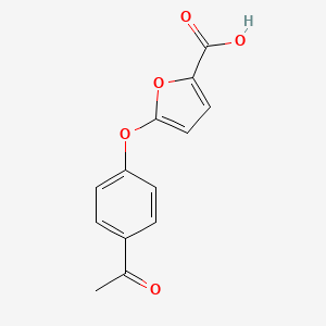 molecular formula C13H10O5 B11806581 5-(4-Acetylphenoxy)furan-2-carboxylic acid 