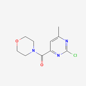 molecular formula C10H12ClN3O2 B11806589 (2-Chloro-6-methylpyrimidin-4-yl)(morpholino)methanone 