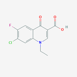 molecular formula C12H9ClFNO3 B118066 7-Chloro-1-ethyl-6-fluoro-4-oxo-1,4-dihydroquinoline-3-carboxylic acid CAS No. 68077-26-9