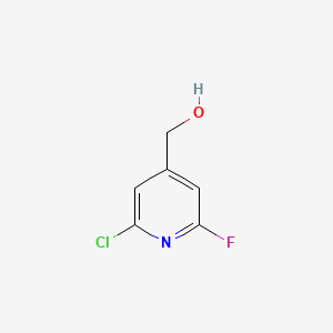 molecular formula C6H5ClFNO B11806619 (2-Chloro-6-fluoropyridin-4-yl)methanol 