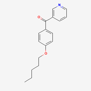 molecular formula C17H19NO2 B11806632 (4-(Pentyloxy)phenyl)(pyridin-3-yl)methanone 