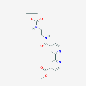molecular formula C20H24N4O5 B11806634 Methyl 4'-((2-((tert-butoxycarbonyl)amino)ethyl)carbamoyl)-[2,2'-bipyridine]-4-carboxylate 