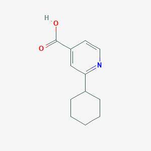 molecular formula C12H15NO2 B11806640 2-Cyclohexylisonicotinic acid 