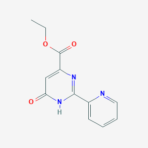 molecular formula C12H11N3O3 B11806684 Ethyl 6-hydroxy-2-(pyridin-2-YL)pyrimidine-4-carboxylate 