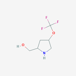 molecular formula C6H10F3NO2 B11806697 (4-(Trifluoromethoxy)pyrrolidin-2-yl)methanol 