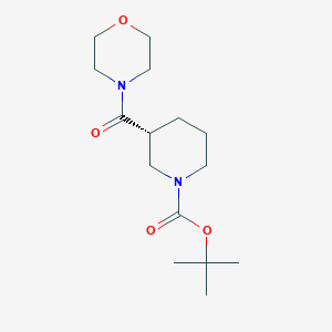 molecular formula C15H26N2O4 B11806746 (R)-1-Boc-3-(morpholin-4-ylcarbonyl)piperidine 