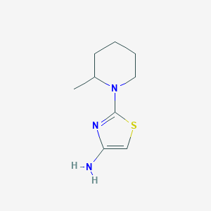 molecular formula C9H15N3S B11806749 2-(2-Methylpiperidin-1-yl)thiazol-4-amine 