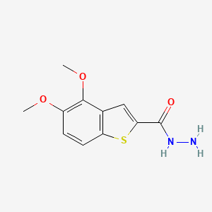 molecular formula C11H12N2O3S B11806777 4,5-Dimethoxybenzo[b]thiophene-2-carbohydrazide 