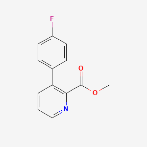molecular formula C13H10FNO2 B11806824 Methyl 3-(4-fluorophenyl)picolinate 