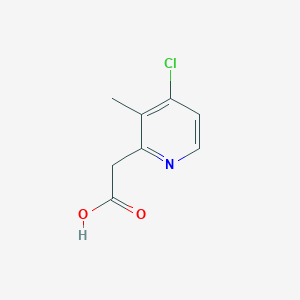 molecular formula C8H8ClNO2 B11806830 2-(4-Chloro-3-methylpyridin-2-yl)acetic acid 