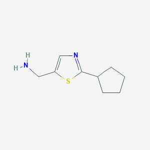 molecular formula C9H14N2S B11806968 (2-Cyclopentylthiazol-5-yl)methanamine 