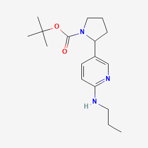 molecular formula C17H27N3O2 B11806989 tert-Butyl 2-(6-(propylamino)pyridin-3-yl)pyrrolidine-1-carboxylate 