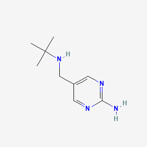 molecular formula C9H16N4 B11807022 5-((tert-Butylamino)methyl)pyrimidin-2-amine 