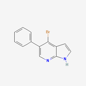 molecular formula C13H9BrN2 B11807023 4-Bromo-5-phenyl-1H-pyrrolo[2,3-b]pyridine 