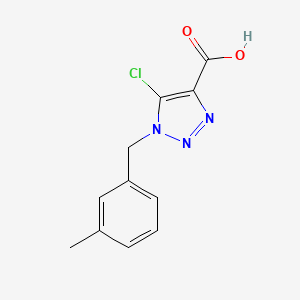 molecular formula C11H10ClN3O2 B11807077 5-Chloro-1-(3-methylbenzyl)-1H-1,2,3-triazole-4-carboxylic acid 