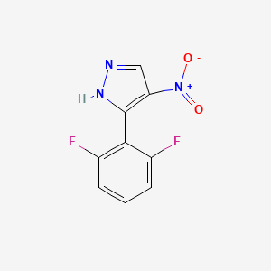 molecular formula C9H5F2N3O2 B11807129 3-(2,6-Difluorophenyl)-4-nitro-1H-pyrazole 