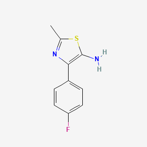 molecular formula C10H9FN2S B11807152 4-(4-Fluorophenyl)-2-methylthiazol-5-amine 