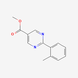 molecular formula C13H12N2O2 B11807188 Methyl 2-(o-tolyl)pyrimidine-5-carboxylate 