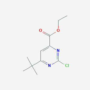 molecular formula C11H15ClN2O2 B11807210 Ethyl 6-(tert-butyl)-2-chloropyrimidine-4-carboxylate 