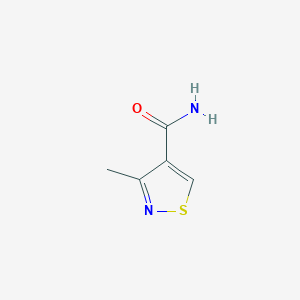 molecular formula C5H6N2OS B11807236 3-Methylisothiazole-4-carboxamide 