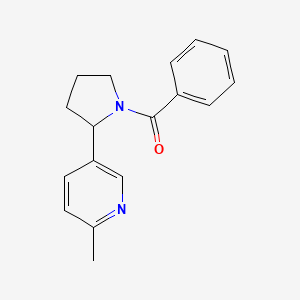 molecular formula C17H18N2O B11807279 (2-(6-Methylpyridin-3-yl)pyrrolidin-1-yl)(phenyl)methanone 