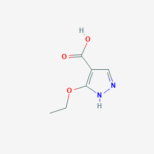 molecular formula C6H8N2O3 B11807296 3-Ethoxy-1h-pyrazole-4-carboxylic acid 