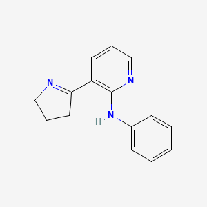 molecular formula C15H15N3 B11807333 3-(3,4-Dihydro-2H-pyrrol-5-yl)-N-phenylpyridin-2-amine 