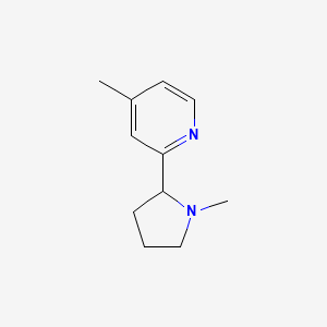 molecular formula C11H16N2 B11807347 4-Methyl-2-(1-methylpyrrolidin-2-yl)pyridine 