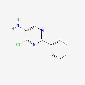 molecular formula C10H8ClN3 B11807440 4-Chloro-2-phenylpyrimidin-5-amine 