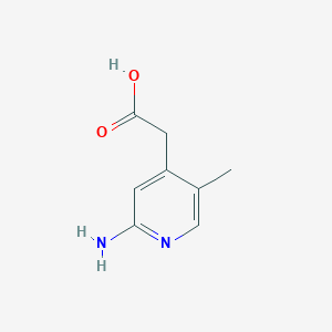 molecular formula C8H10N2O2 B11807452 2-(2-Amino-5-methylpyridin-4-yl)acetic acid 