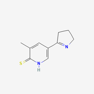 molecular formula C10H12N2S B11807486 5-(3,4-Dihydro-2H-pyrrol-5-yl)-3-methylpyridine-2-thiol 