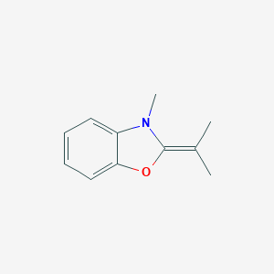 molecular formula C11H13NO B118075 Benzoxazoline, 2-isopropylidene-3-methyl- CAS No. 143268-59-1
