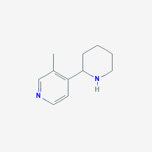 molecular formula C11H16N2 B11807523 3-Methyl-4-(piperidin-2-yl)pyridine 