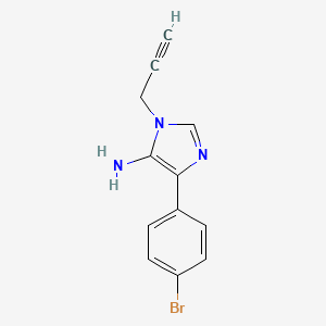 molecular formula C12H10BrN3 B11807557 4-(4-Bromophenyl)-1-(prop-2-yn-1-yl)-1H-imidazol-5-amine 