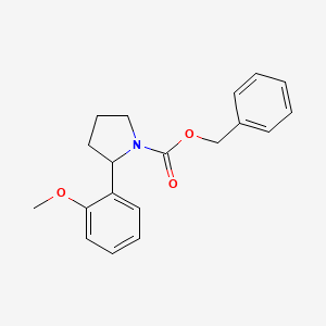 molecular formula C19H21NO3 B11807637 Benzyl 2-(2-methoxyphenyl)pyrrolidine-1-carboxylate 