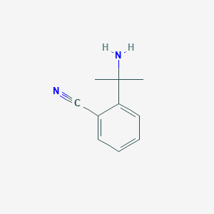 molecular formula C10H12N2 B11807688 2-(2-Aminopropan-2-yl)benzonitrile 