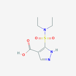 molecular formula C8H13N3O4S B11807745 5-(N,N-Diethylsulfamoyl)-1H-pyrazole-4-carboxylic acid 