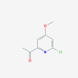 molecular formula C8H8ClNO2 B11807753 1-(6-Chloro-4-methoxypyridin-2-YL)ethanone 
