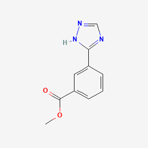 molecular formula C10H9N3O2 B11807791 Methyl 3-(1H-1,2,4-triazol-3-yl)benzoate 