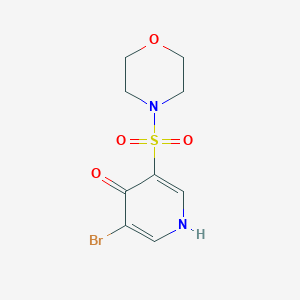 molecular formula C9H11BrN2O4S B11807835 3-Bromo-5-(morpholinosulfonyl)pyridin-4-ol 