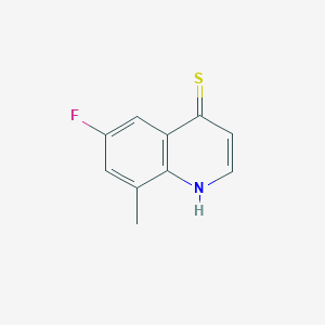 molecular formula C10H8FNS B11807841 6-Fluoro-8-methylquinoline-4(1H)-thione 
