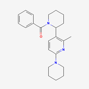 molecular formula C23H29N3O B11807868 (2-(2-Methyl-6-(piperidin-1-yl)pyridin-3-yl)piperidin-1-yl)(phenyl)methanone 