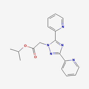 molecular formula C17H17N5O2 B11807874 Isopropyl 2-(3,5-di(pyridin-2-yl)-1H-1,2,4-triazol-1-yl)acetate 