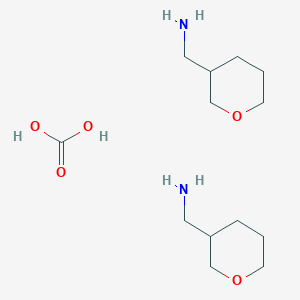 molecular formula C13H28N2O5 B11807953 carbonic acid;oxan-3-ylmethanamine 